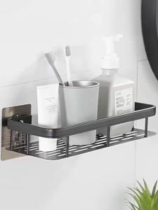 ชั้นวางติดผนัง ชั้นวางของในห้องน้ำ ไม่ต้องเจาะ ติดตั้ง กันน้ำ กันความชื้น ไม่เป็นสนิม สมรรถนะการรับน้ำหนักที่แข็งแกร่ง