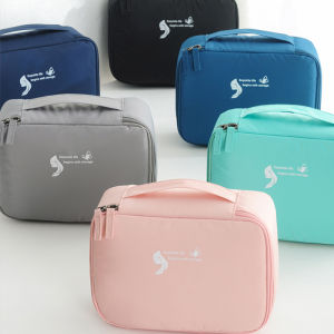 Homy Cosmetic Bag Make Up Storage Bag Women Travel Toiletry Bag Waterproof Cosmetic Storage Tote Bag Foldable Pouch Compartmentalized Storage