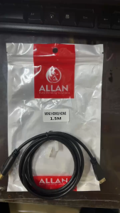 ALLAN Mini HDMI to HDMI 1.5M Cable 3D HDR for DSLR Camcorder Laptop Tablet with Stabilizers & No Frame Dropping Support