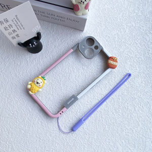 Creative Cute Phone Case for  14 plus Hollow out Heat Dissipation 13 pro Anti-Fall Cartoon Frame 12 Honey Bear 11 Unique for Girls