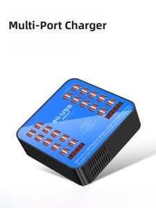Earise | High Power 100W Multi-Port USB Charger Plug Studio Desktop Charging Station Quick Charge Dock Integrated 300W Mobile Phone Charging Pile