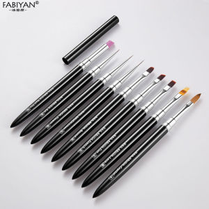 Nail Art Brush Black Metal Rod Nail Art Tool Acrylic Pen UV Gel Nail Art Polish Painting Pen DIY Nail Art Design