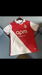2425โมนาโกชุดฟุตบอลกีฬาเหย้าผู้ใหญ่แห้งเร็วระบายอากาศเสื้อ football jersey for men soccer shirt