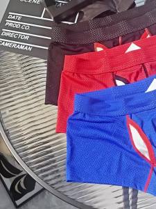 Mens Mesh Long-Sleeved Angle Pants Unique Breathable Four-Cornered Underwear Thin Summer Cool Trendy Short Underwear Discount
