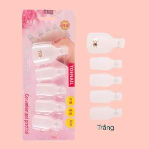 Kẹp ủ tháo gel móng chân - Bộ 5 kẹp nhựa bền chắc chuyên dụng cho nail làm móng