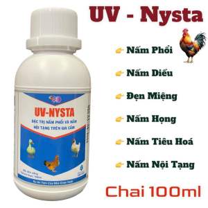 UV Nysta 100ml Trị nấm diều nấm đẹn họng nấm tiêu hoá nấm nội tạng nấm phổi cho gà đá gia cầm