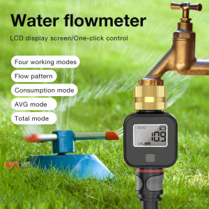 Water Flow Meter with Brass Metal Thread High Accuracy Waterproof Hose Water Consumption Meter For Outdoor Garden Watering Tank