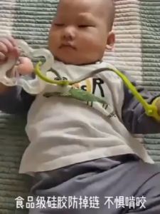 HamshMoc Baby Silicone Anti-Lost Anti-Drop Chain Strap Adjustable Pacifier Bottle Accessories Safety Food Grade Molar Stick Gum Toy