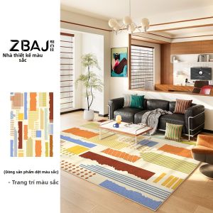 ZHIBAIJIA | Thảm Xanh Caro Có Thể Giặt