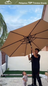 2m*3m patio garden umbrella Outdoor Lipat Meja Payung Waterproof Sunshade Hotel Umbrella Payung Besar