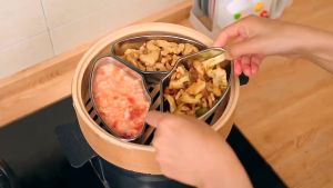 3pcs Wadah Kukus Makanan Mangkok Kotak Kukus Panci Stainless Anti Karat Food Grade