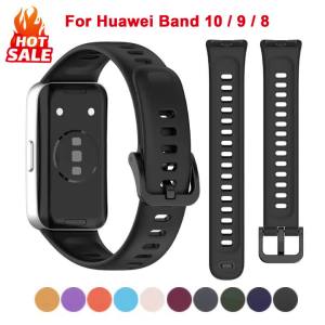 Silicone Strap For Huawei Band 10 9 8 Smart Watch Sport Bracelet For Huawei Band 10 9 8 NFC Replacement Watchband Accessories