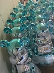 โมเดลหมีตั้งโชว์ สีเงาพิเศษ กระปุกออมสินหมี เซรามิค(50cm.) Premium Luxury ตกแต่งบ้าน ห้องนั้งเล่น