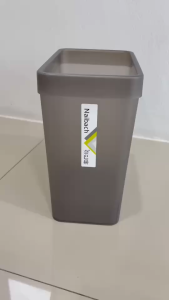 ถังขยะพลาสติก ทำจากวัสดุPP แบบทรงเหลี่ยม ขนาด10L. ไม่มีฝาปิด มีที่ล็อกถุงขยะ สีสวย มินิมอล ทนทาน แข็งแรง