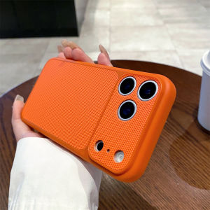 szhaiyu | Simple Lichee Pattern TPU Leather Soft Phone Case for IPhone 17 16 15 14 Pro Max 17 16 15 14 Pro Matte Shockproof Back Cover