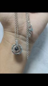100 Languages I Love You Projection Pendant Memory Necklace Best Birthday Anniversary Gift Couple Projection Necklace Lover Jewelry for Love 100 Languages I Love You Pendant