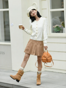Hotwind | Áo Khoác Len Retro Cable Knit