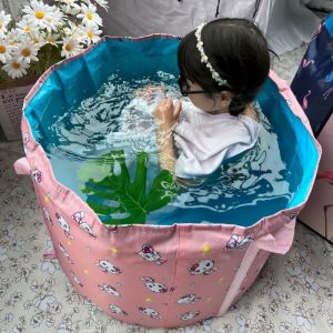 Foldable Baby Bath Tub Swimming Bucket No Installation Required Portable Bathing Basin Household Bath Bucket Childrens Bath Bag