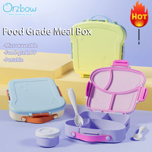 Orzbow อาหารปลอดภัยอาหารอเนกประสงค์สำหรับชามป้อนข้าวเด็กกล่องข้าวกลางวันให้อาหารทารกให้ความร้อนด้วยไมโครเวฟ