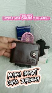 Dompet kulit pria Model Kancing Magnet Dompet Lipat Pria Dompet Kulit Kualitas PREMIUM Dompet Cowo COD - Fashion mens leather wallet magnetic button male flip wallet premium quality leather wallet Cowo wallet cod