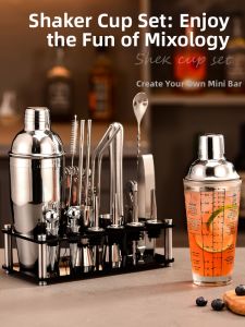 XIANGYOUYOU | Bộ Đồ Chế Biến Cocktail Thép Không Gỉ & Kính