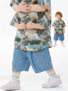 CICIIBEAR | Washed Denim Childrens Shorts