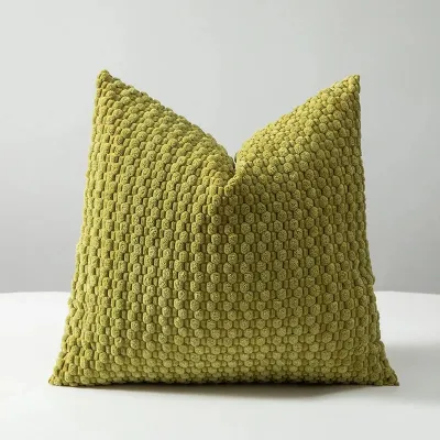 New Corduroy 3D Bubble Particle Pillowcase Home Living Room Sofa Backrest Pillow Cover Comfortable Soft Cushion Protector