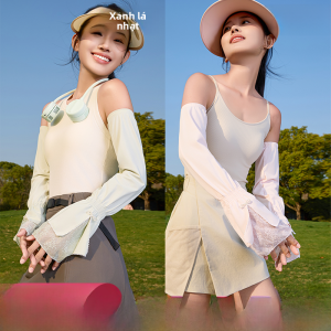 MiiOW | Tay lụa băng thời trang ren Tay lụa băng chống tia UV Tay lụa băng mùa hè mới Tay lụa đen Tay lụa chống nắng Tay lụa băng thể thao ngoài trời Tay lụa băng đạp xe Tay lụa băng