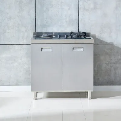 304 Stainless Steel Thickened Kitchen Cabinet Free Installation