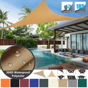 Triangle Sun Shade Sails Big Waterproof Sun Shelter Garden Tent Outdoor Canopy Sunshade Protection Patio Pool Awning Shade Cloth