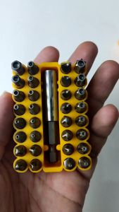 Bộ 33 Đầu Vít Tolsen 20369 - Thép CR-V Cho Máy Khoan/Bắt Vít đầu vít từ tính hộp nhựa tiện dụng