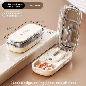 Besee | Portable Drug Cutter Splitting Pills into Halves or Quarters Tablet Divider