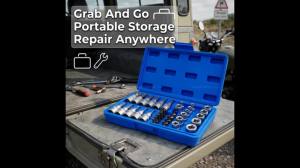OLOEY | Professional 34pcs Torx Bit Socket Set E-Torx Star Bits Male Female Handheld Tool Kit with Case for Automotive and DIY Repairs