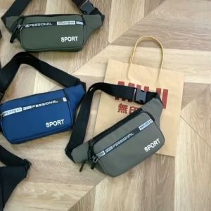 กระเป๋าคาดเอว กระเป๋าคาดอก กันน้ำคุณภาพ กระเป๋าคาดอกทรงสปอร์ต ซิป 4 ช่อง สายปรับระดับความยาวได้ กระเป๋าสะพายเอว