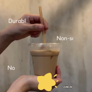 SugarCane Straw Wrap 6mm thin straw coffee straw biodegradable straw