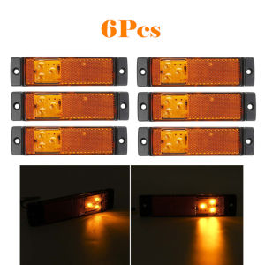 6x 3LED Car Side Marker Lights 12V 24V Clearance Turn Signal Reflector Stop Indicator Lamps Truck Trailer Caravan RV Lorry Van