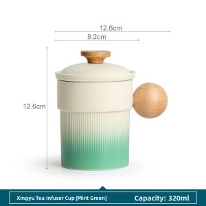SANXUN | Tea Infusing Ceramic Cup with Lid