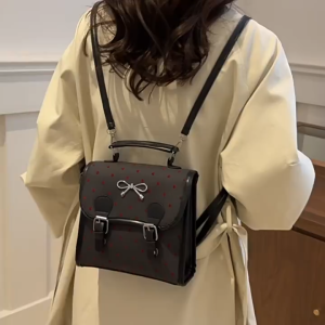 Balo đeo chéo 2in1 thêu trái tim xinh xắn cá tính thời trang Hàn Quốc 6132