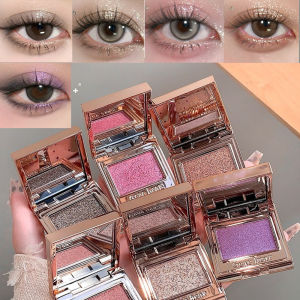 Gege Bear 6 สี Pearl Shimmer Eye Shadow Palette อัญมณี Shimmer Single Color อายแชโดว์ติดทนนาน
