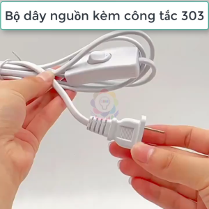 Bộ dây nguồn kèm công tắc 303 dây nối công tắc ON/OFF dài 1.8mét thiết kế sẵn nối nhanh thiết bị đèn điện tử đồ gia dụng