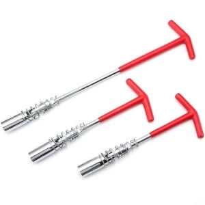 Universal Spark Plug Socket Wrench Set with T-Handle Durable CR-V Steel High Torque Round Head for Car & Motorcycle Maintenance