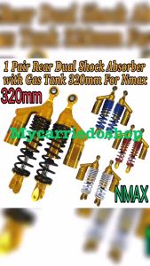 1 Pair Rear Shock Absorber 320mm with Gas Tank For Yamaha Nmax motorcycles
