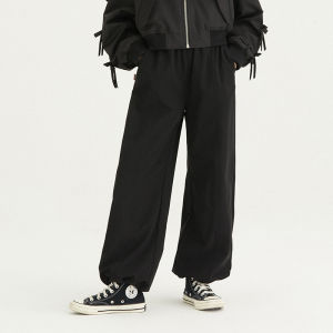 SASAKIDS Casual Loose Long Pants Quick Dry Elastic Cuffed Workwear Trousers Fashionable Kids Clothing Nylon Spandex Blend