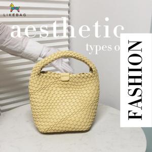 LIKEBAG 2024 new simple texture hand-woven bag fashion large capacity bucket bag with commuting hand crossbody bun mother bag