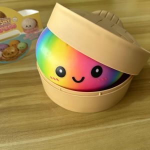 Đồ Chơi Bóp Xả Stress Hình Bánh Bao Cầu Vồng Cỡ Lớn 15/25cm Đồ Chơi Cảm Giác Quà Tặng Để Bàn 6/10 Inch Co Giãn Dành Cho Mọi Lứa Tuổi