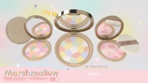 Phấn phủ Canmake Marshmallow Finish Powder Abloom SPF19+ đa sắc kiềm dầu và lõi thay thế