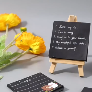 50Sheets Solid Black Simple Sticky Notes School Stationery Supplies