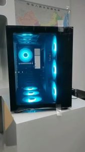 [ Black / White ] VIP EATX ATX Double side tempered glass transparent view PC Gaming Case / Casing