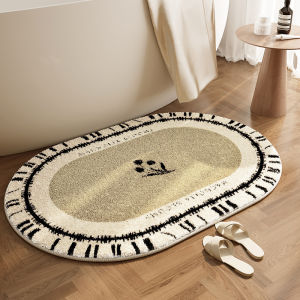 VIKAMA Bathroom Water Absorbing Floor Mat Soft and Anti-Slip Floor Mat French-Inspired Entrance Floor Mat Home Decoration