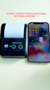 PRINTER KASIR 58mm printer bluetooth buat hp Alat Print Resi Support Android/Ios/Windows free 3 gulung kertas